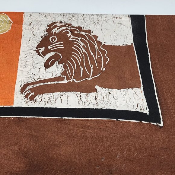 Batik Cotton Fabric Panel African Animal Safari Themed 82"x60" - Picture 8 of 11